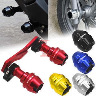 适用新大洲本田NS150GX改装排气防摔球后轮防倒柱前轮减震保护块