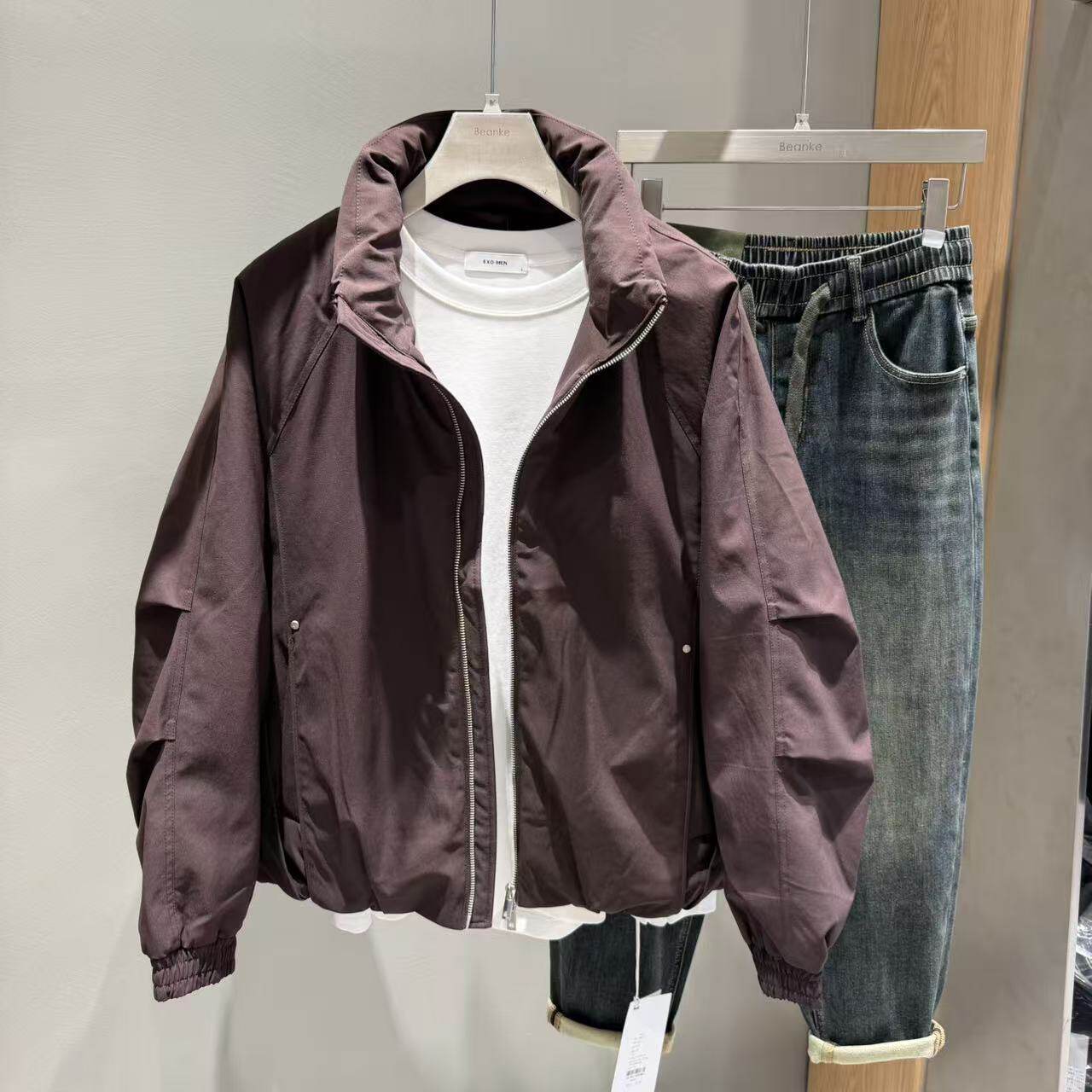 机能结构风90白鸭绒加厚廓形韩版立领羽绒服男士冬季新款保暖外套
