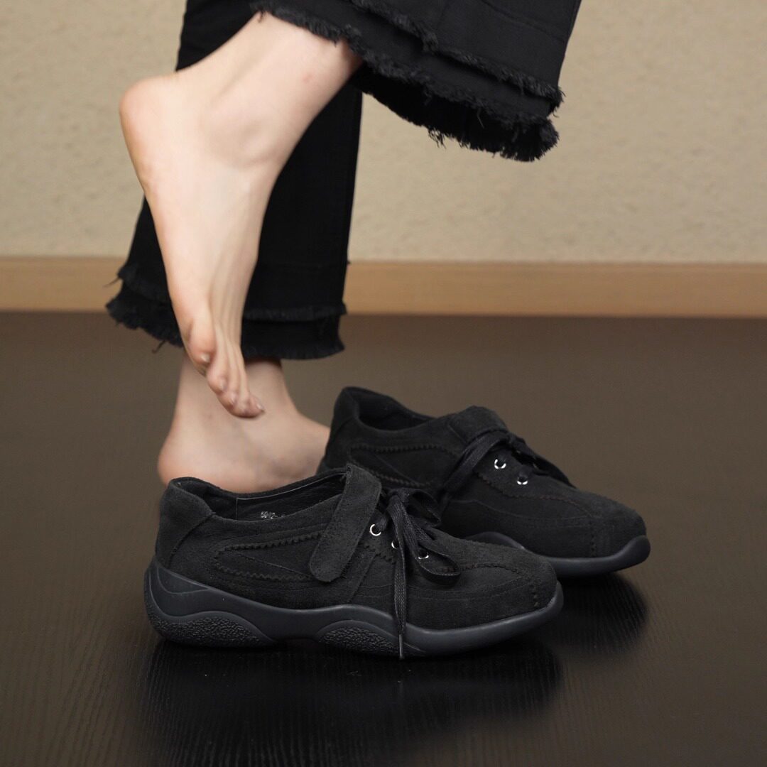 休闲日常磨砂运动底乐福鞋单鞋