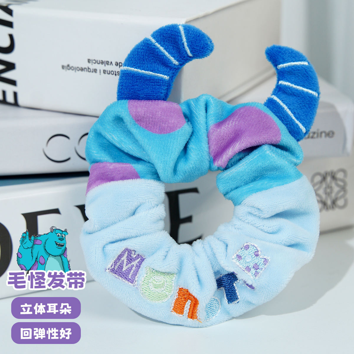 麦斯卡迪士尼联名卡通发圈加宽加厚高弹力高回弹毛绒大肠头绳发饰