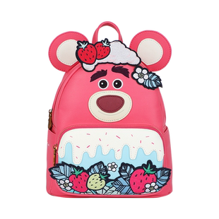 麦斯卡×迪士尼正品草莓熊双肩包女2026新款卡通可爱百搭通勤背包