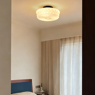 法式 复古书房阳台玻璃灯具 卧室吸顶灯次卧儿童房间中古奶油风美式