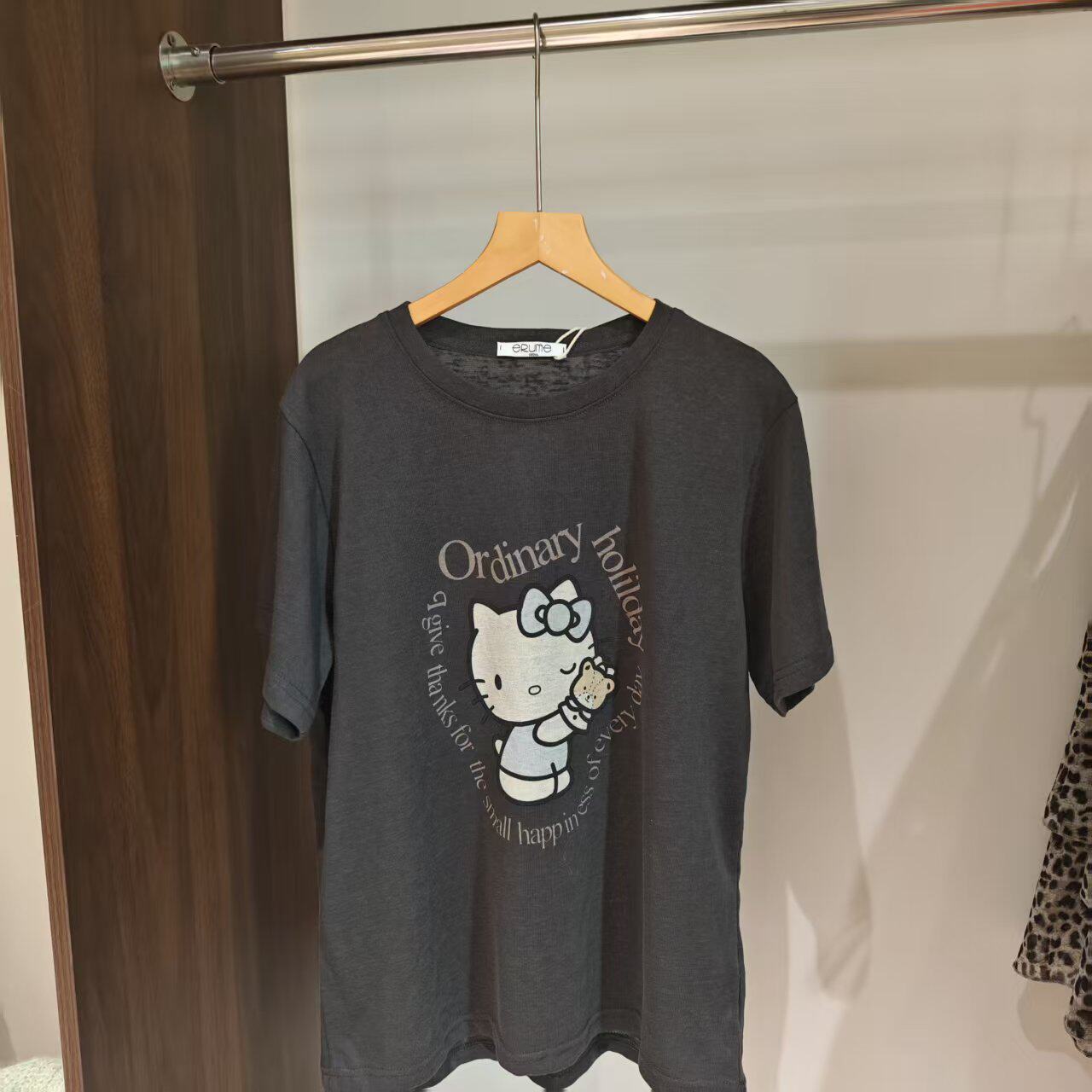 韩版休闲Kitty卡通印花女T恤