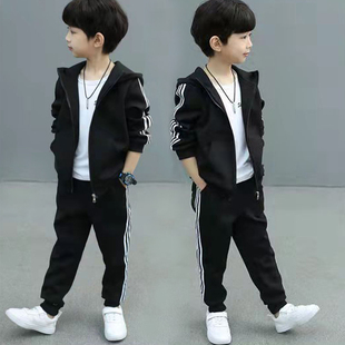 男童运动套装春款卫衣2026新款春秋全棉男孩棒球服棉休闲青年成人