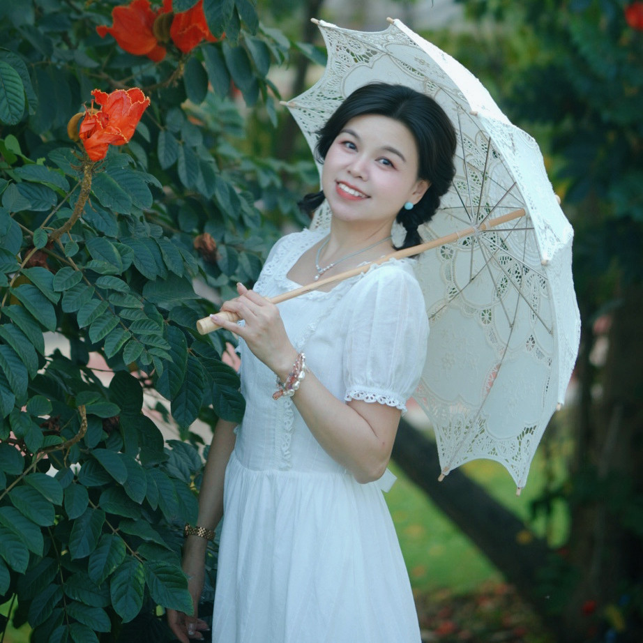 [梦幻绮境]法式文艺连衣裙女方领长裙轻婚纱日常约会度假小白裙