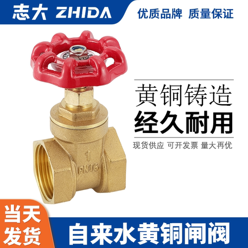 全铜内螺纹志大闸阀加厚