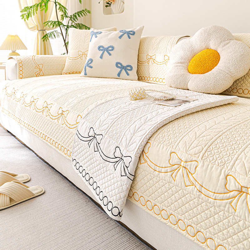 北欧全棉水洗沙发垫四季通用纯棉简约现代不起球沙发套盖布靠背巾