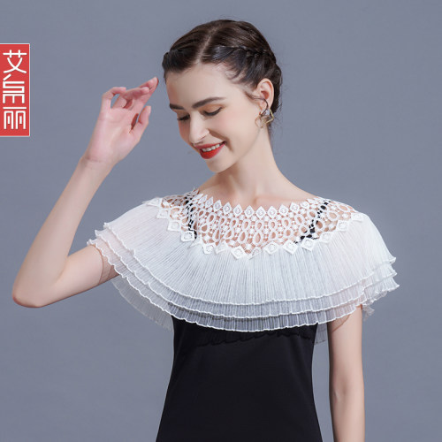 网纱女上衣披肩夏季蕾丝洋气