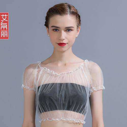 短袖女打底衫内搭蕾丝上衣罩衫