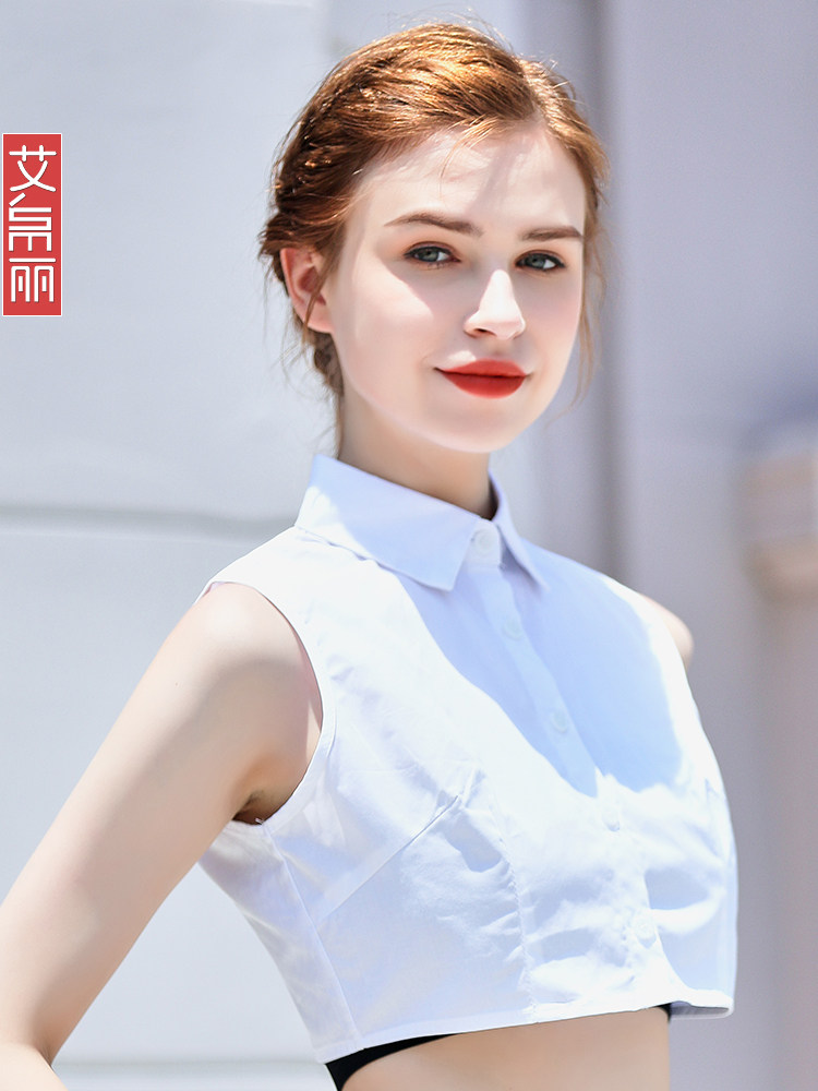 KOREAN VERSION PURE COTTON ALL-MATCH FAKE COLLAR TOP LADIES AUTUMN AND WINTER FAKE COLLAR SHIRT DECORATION SWEATER WHITE SHIRT