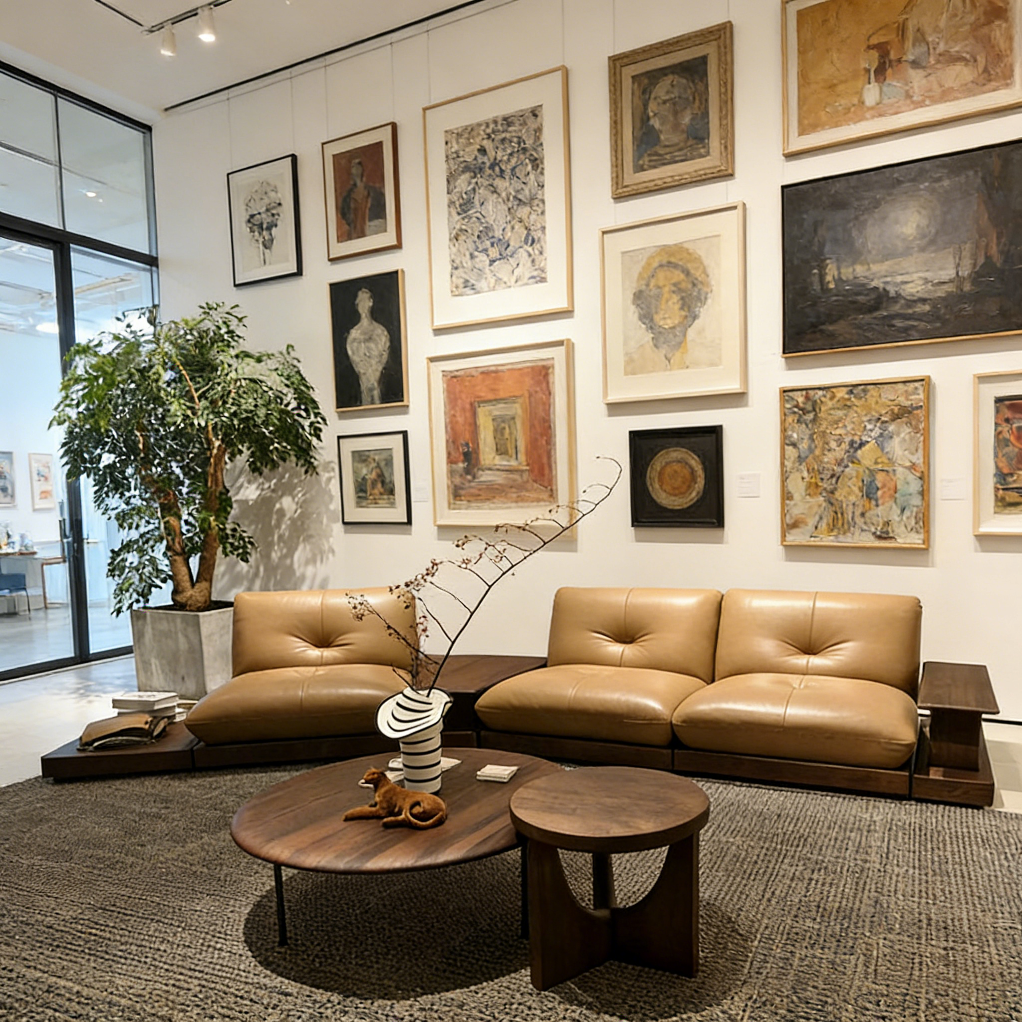 新中式实木沙发组合现代简约轻奢黑胡桃木直排沙发小茶几客厅家具