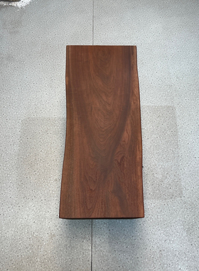 北美黑胡桃大板 独板 自然边150*57-59-63*5阳台小茶桌书桌