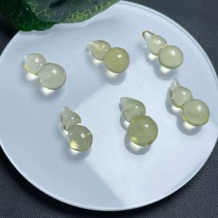 diy配饰简约百搭礼物 天然黄水晶葫芦 吊坠孔 约23 10毫米左右
