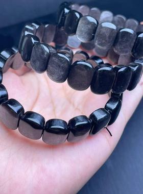 天然 银曜石 手牌 单圈手链  可爱饰品diy招财配饰简约百搭礼物