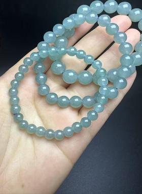 蓝水翡翠玉髓手链手串冰蓝水玉石礼物恰似冰种翡翠