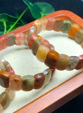 天然彩发晶手牌 约9*14毫米左右 diy配饰简约百搭礼物