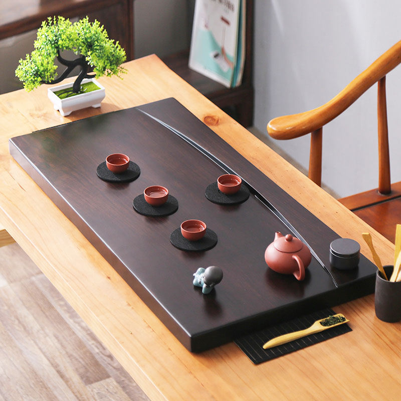 双喜茶盘红木红木整块简约