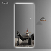 智能发光全身镜LED灯镜壁挂全身镜圆角悬挂装 饰全身镜带灯背光镜