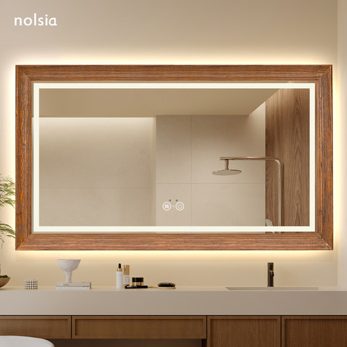 中古风卫生间智能镜子led带灯