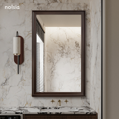 欧式竖款浴室镜复古边框卫生间镜