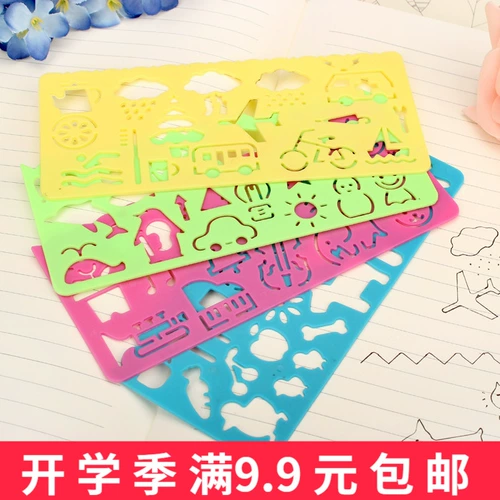 Вариационный универсальный шаблон, линейка, детские канцтовары для школьников, Южная Корея, оптовые продажи, подарок на день рождения