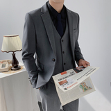 2025秋冬新款西装男套装修身西服商务新郎三件套1012-SJT817-P260，男装西服套装，星座1012