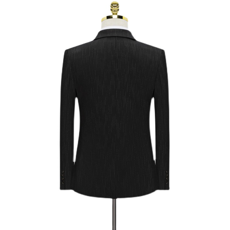 假模图西服套装男三件套断续条纹西装礼服新郎上班商务820-P260,男装西服套装,星座1012
