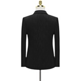 假模图西服套装男三件套断续条纹西装礼服新郎上班商务820-P260，男装西服套装，星座1012