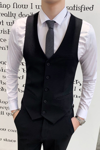 西装马甲男韩版修身职业正装西服坎肩1012-M805-P55图片