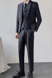 新款秋冬西装男套装马甲翻领设计商务高级感西服三件套SJT851P260，男装西服套装，星座1012