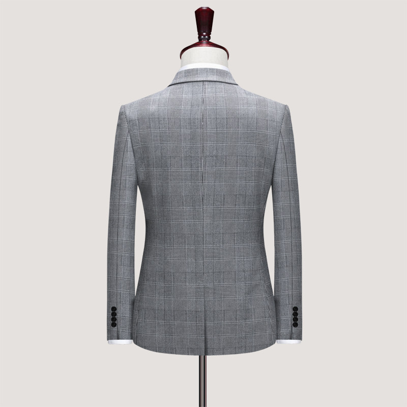 西装男套装两件套韩版修身礼服千鸟格高品质西服801LJT-P235,男装西服套装,星座1012