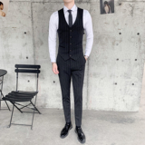 韩版修身西装马甲男商务休闲西服坎肩1012-M808-P55，男装西服套装，星座1012
