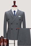 韩版双排扣西装男套装三件套修身新郎结婚礼服商务SJT806，男装西服套装，星座1012