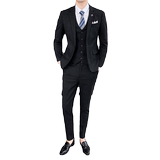 双线格子西服套装男三件套商务职业礼服西装SJT823-P280，男装西服套装，星座1012