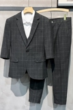 单西P80马甲35裤子50西服三件套七分袖西装套装SJT867-P165，男装西服套装，星座1012