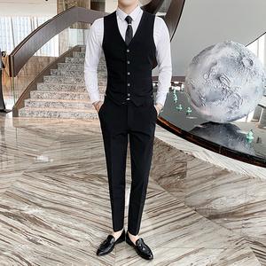 西装男套装修身双排扣结婚西服商务职业宴会礼服1012-SJT832-P240图片