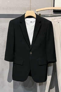 跑量款纯色休闲中袖西装上衣外套夹克七分袖西服XZ01-P70图片