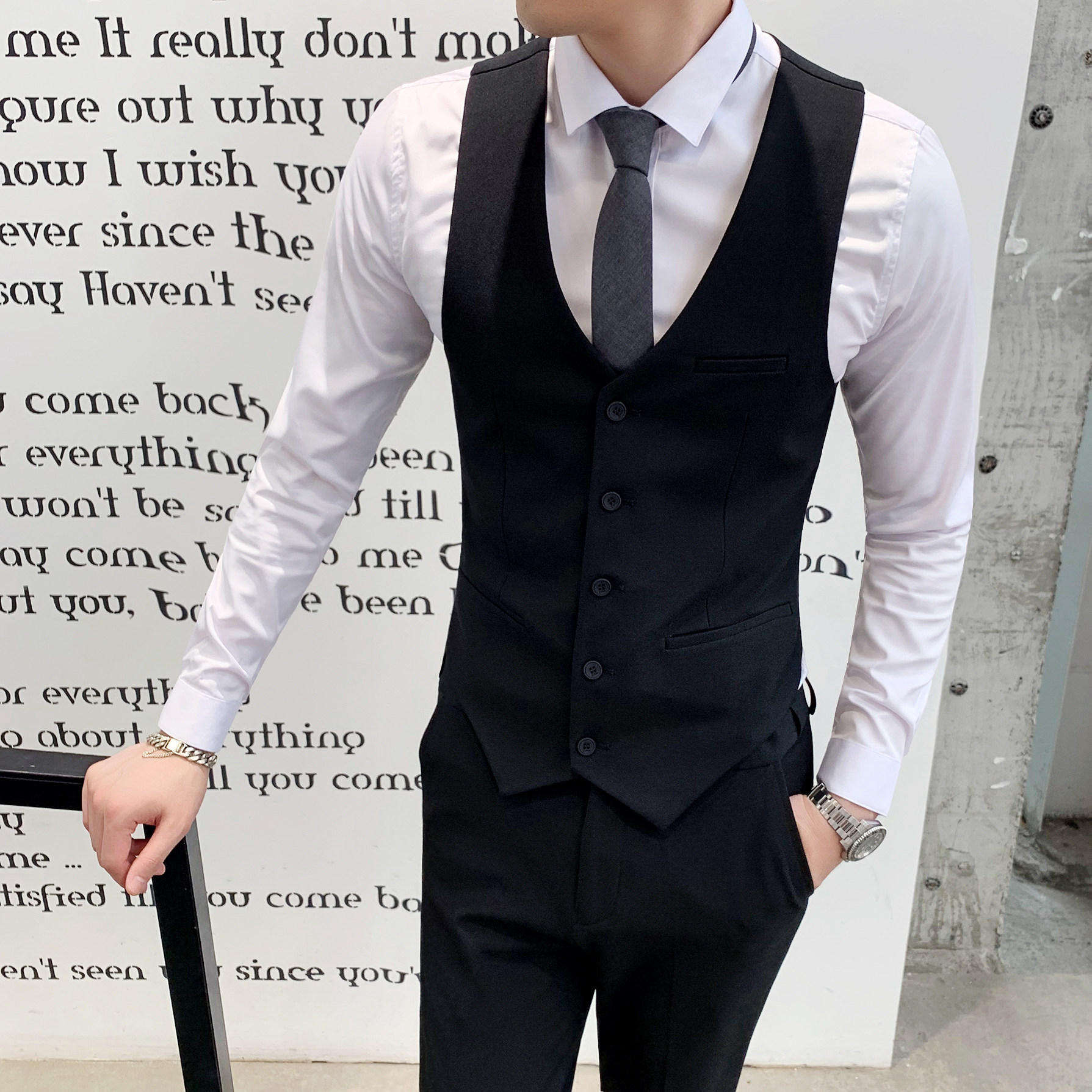 秋冬新款西装马甲时尚西服小坎肩伴郎正装礼服M805-P50,男装西服套装,星座1012