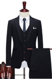 秋冬黑色男西服套装韩版修身西服三件套商务正装结婚SJT836-P260，男装西服套装，星座1012