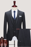 西装男套装英伦修身新郎结婚礼服商务正装条纹西服三件套休闲P295，男装西服套装，星座1012