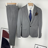 春季时尚西服套装男士西装两件套韩版修身休闲结婚礼服商务正装潮，男装西服套装，星座1012