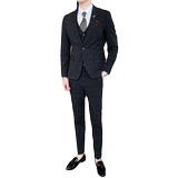 英伦商务格子男士西服套装三件套帅气修身礼服SJT821-P260，男装西服套装，星座1012