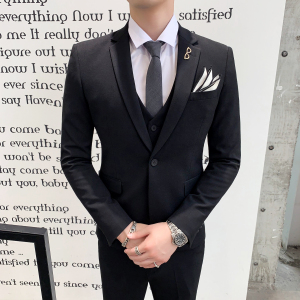 西装男套装结婚礼服职业商务休闲西服三件套SJT805-P240图片