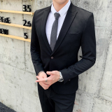 西装男套装两件套纯色商务修身职业休闲潮流LJT803-P220，男装西服套装，星座1012