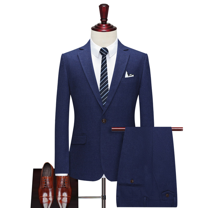 商务休闲西装男套装两件套修身西服LJT838-P145上衣95裤子50，男装西服套装，星座1012