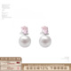 SUMIYAKI 金属少女粉玫瑰珍珠耳环春夏甜酷显白耳饰女闺蜜礼物