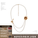 SUMIYAKI 项链复古颈链 琥珀天使系列珍珠长款