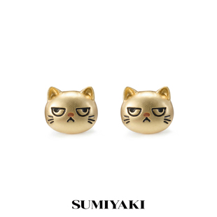 SUMIYAKI 傲娇猫咪系列耳环童趣可爱耳饰小众设计师圣诞礼物