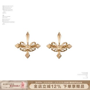 SUMIYAKI蝶骨·共生系列镂空蝴蝶耳环高级感金色s925银针耳饰女