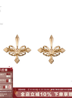 SUMIYAKI蝶骨·共生系列镂空蝴蝶耳环高级感金色s925银针耳饰女